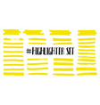 highlight brush lines yellow watercolor vector image