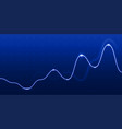 data analysis graph light chart line on blue vector image
