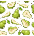 pear seamless pattern vector image vector image