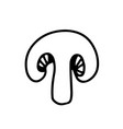 hand drawn doodle mushroom vector image
