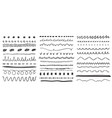 hand drawn line ink pen drawing lines underline vector image vector image
