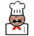 winking black chef vector image vector image