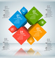 abstract 3d paper infographics business template vector image