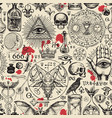 abstract seamless pattern on occult theme vector image