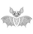 entangle bat totem for adult anti stress coloring vector image