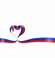 philippines flag heart-shaped ribbon vector image