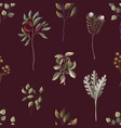 seamless pattern with eucalyptus magnolia vector image