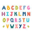 hand drawn english alphabet cute letters vector image