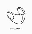 civilian pitta mask line icon outline vector image