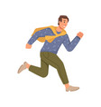man running fast discount in shop person hurry vector image vector image