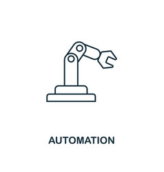 Automation icon thin line style industry 40 Vector Image