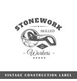 construction labe vector image