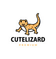 cute lizard cartoon logo icon vector image