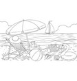 relaxing on beach vector image