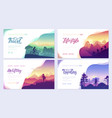 rest and vacation hike travel walk vector image vector image