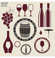 wine set vector image vector image