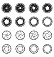 camera shutter icons vector image