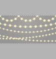 christmas lights isolated garland lamps strings vector image vector image