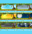 set of nature landscape vector image vector image
