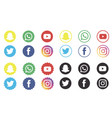 social media icons vector image