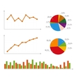 charts statistics and pie diagram vector image