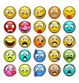 emoji and sad icon set vector image