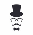 gentleman icon unknown man with a mustache vector image