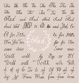 set hand lettered ampersands and catchwords vector image