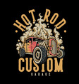 t shirt design hot rod custom garage vector image