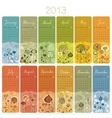 2013 calendar set vector image