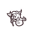 bull cartoon mascot vector image vector image