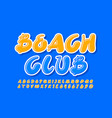 creative banner beach club with yellow arti vector image