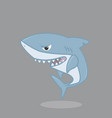 Cute shark cartoon character with surfboard Vector Image