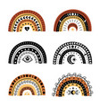 set isolated bohemian rainbows part 2 vector image vector image