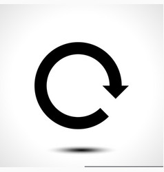 Black arrow icon reload refresh rotation reset Vector Image