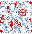 marine seamless pattern vector image