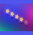 four-star rating 3d stars isometric vector image