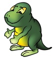 green brontosaur vector image