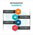 abstract colorful hexagon business infographics vector image