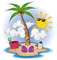 island paradise cartoon vector image