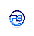 plumbing business logo letter pb design vector image