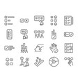 poll line icon set vector image vector image
