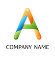a letter colorful logo vector image
