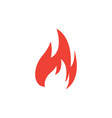 fire red icon on white background flat style vector image