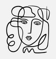 hand drawn abstract face vector image