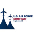 us air force birthday september 18 holiday vector image