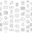 line blog icons pattern or background vector image