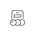 lottery betting line outline icon vector image