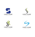 s logo line template font vector image