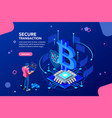 cryptocurrency isometric concept vector image vector image